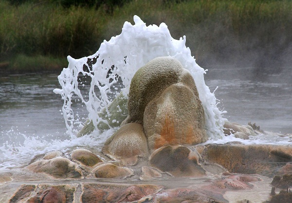 Semuliki National Park, female hot spring